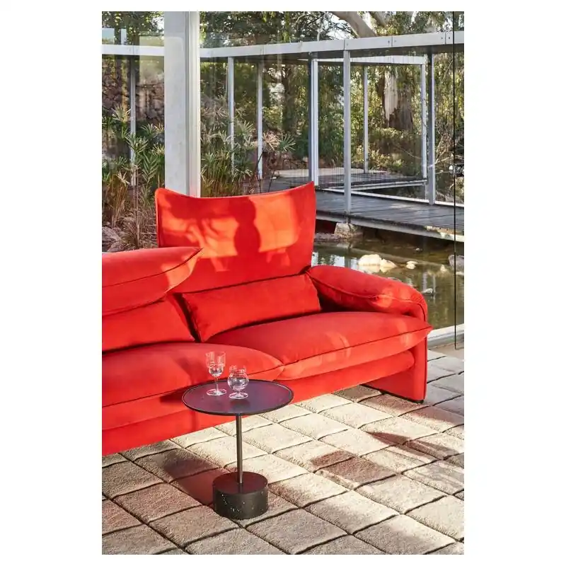 Quantità Limitata Cassina Divano 2 posti Maralunga 50 con rivestimento in pelle Nabuk da 214 cm - Edizione Limitata
