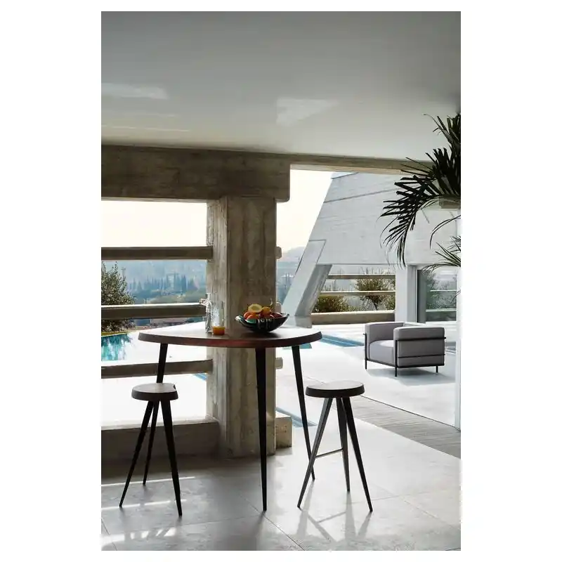 Soddisfatti O Rimborsati Cassina Sgabello Mexique Stool con struttura in metallo e seduta in legno da h.45