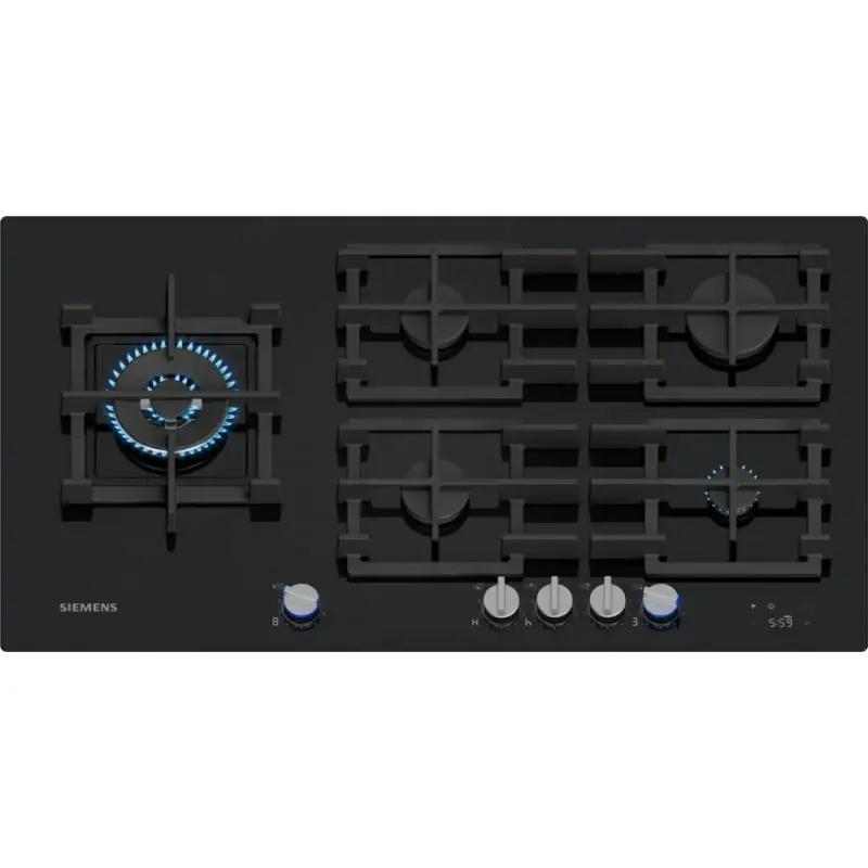 Siemens Piano cottura a gas ER9A6SH40 finitura vetro nero da 90 cm A Buon Prezzo
