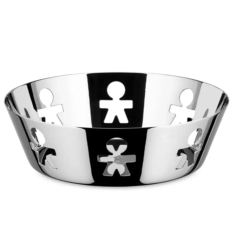 Alessi Cestino Girotondo Acciaio Inox D18 cm Spedizione Espresso