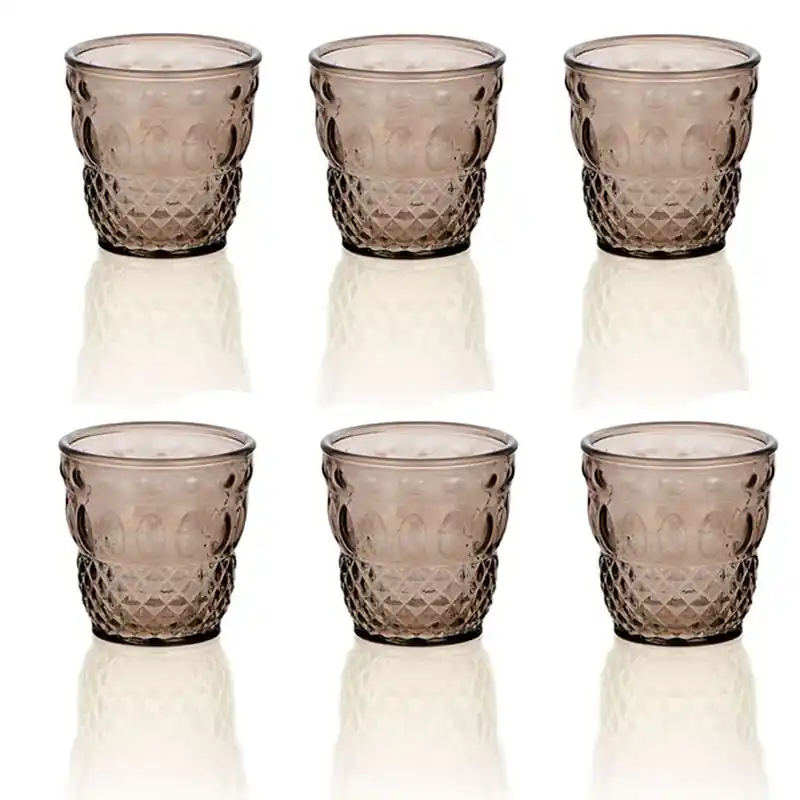 IVV Set 6 Bicchieri Acqua Grigio Bronzo Ser Lapo Pagamento Sicuro