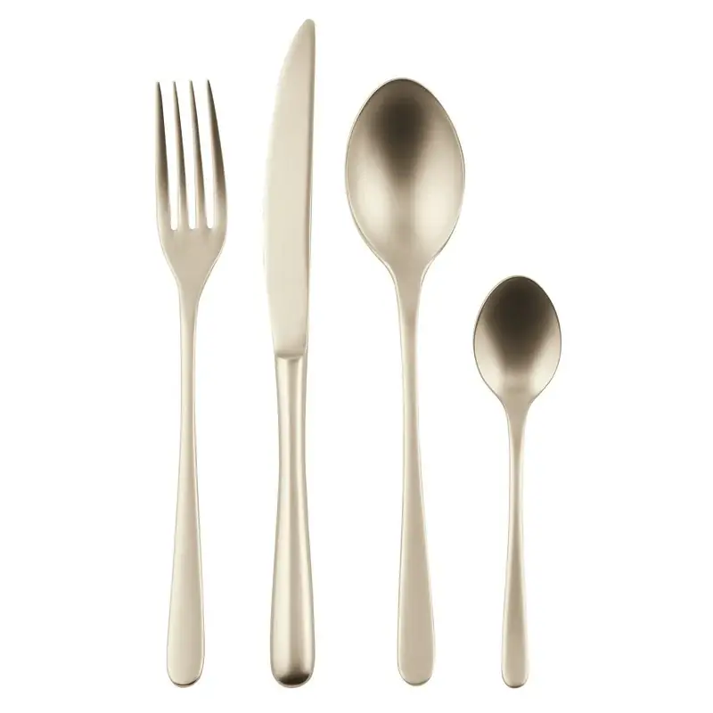 Promozione Esclusiva Sambonet Servizio di Posate 24 pz Antigraffio Taste PVD Antique Champagne