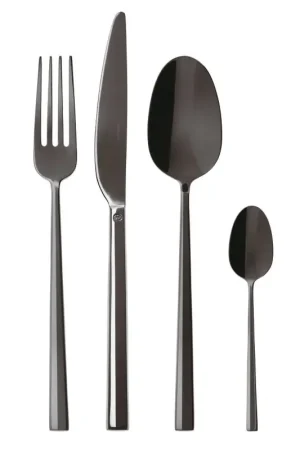 Acquista Ora Sambonet Servizio di Posate 24 pezzi Rock PVD Antigraffio Black
