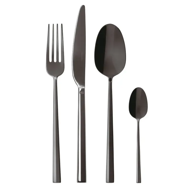 Acquista Ora Sambonet Servizio di Posate 24 pezzi Rock PVD Antigraffio Black