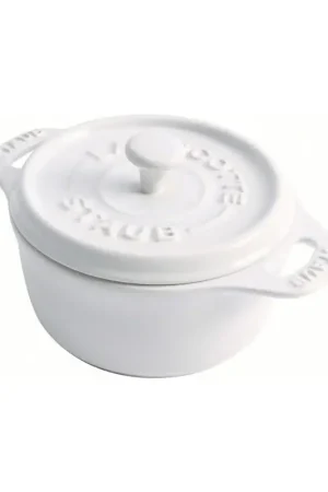 Economico Staub Mini Cocotte in Ceramica Bianca 10 cm