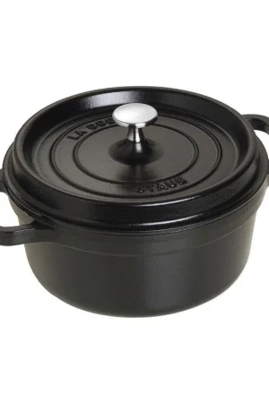 Novità Staub Cocotte in ghisa Tonda 26 cm Nero