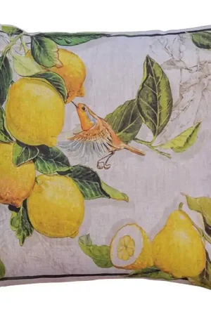 Super Prezzo Tessitura Toscana Telerie Cuscino e Federa Limoncello Lino 55x55 cm