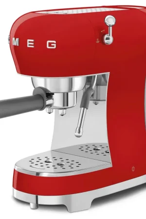 Spedizione Espresso Smeg Macchina da Caffè Espresso Rossa Anni 50 ECF02RDEU