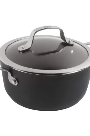 Spedizione Espresso Ballarini Alba Casseruola in Titanio 5 Strati due manici con coperchio