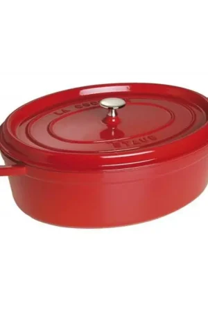 Staub Cocotte Ovale 31 cm Rosso ciliegia Direttamente Dal Produttore