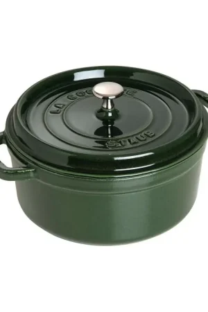 Prezzo Basso Staub Cocotte tonda 24 cm Verde Basilico