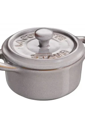 Economico Staub Mini Cocotte in Ceramica Grigio 10 cm