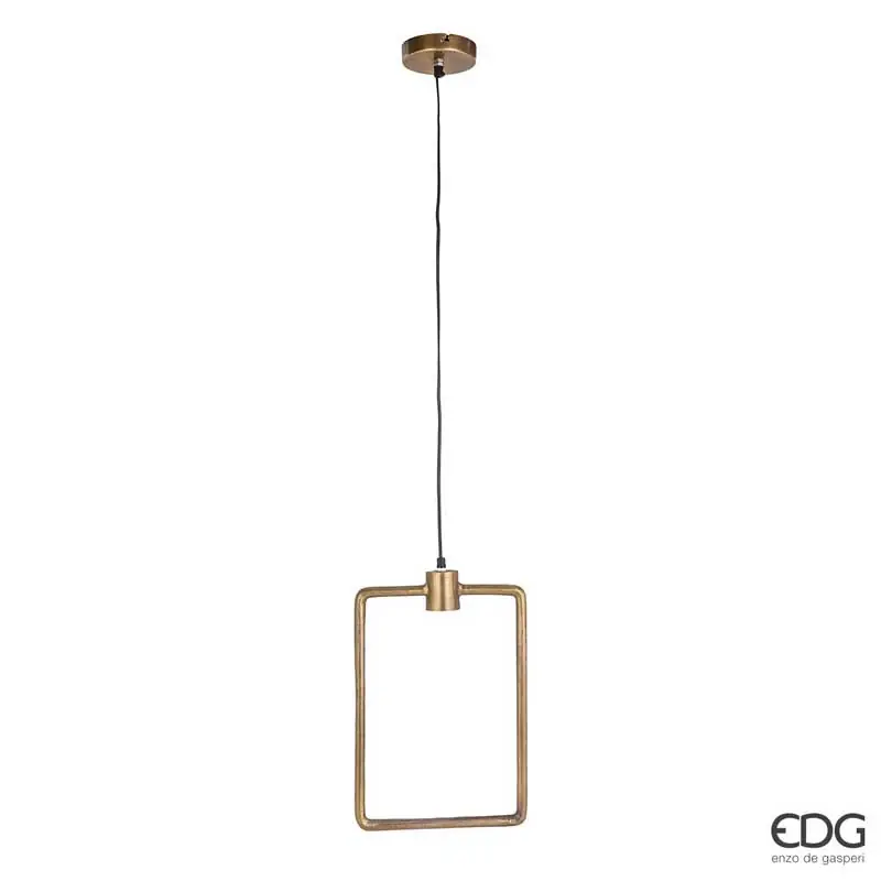 Compra Adesso EDG Enzo De Gasperi Lampadario Brass Rettangolare h38 cm