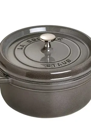 Staub Cocotte tonda 24 cm Grigio Consegna Rapida