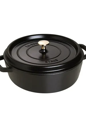 Quantità Limitata Staub Cocotte Tegame Basso in Ghisa 26 cm Nero