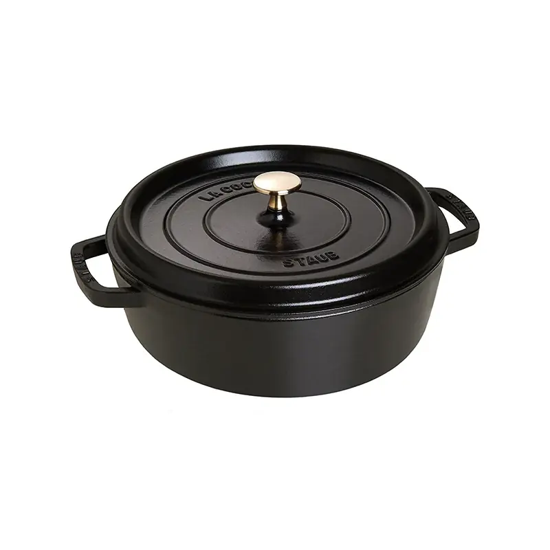 Quantità Limitata Staub Cocotte Tegame Basso in Ghisa 26 cm Nero