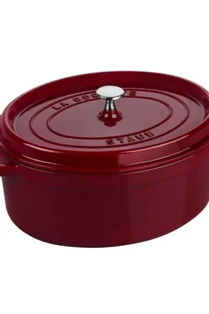 Promozione Esclusiva Staub Cocotte in Ghisa Ovale Bordeaux 37 cm