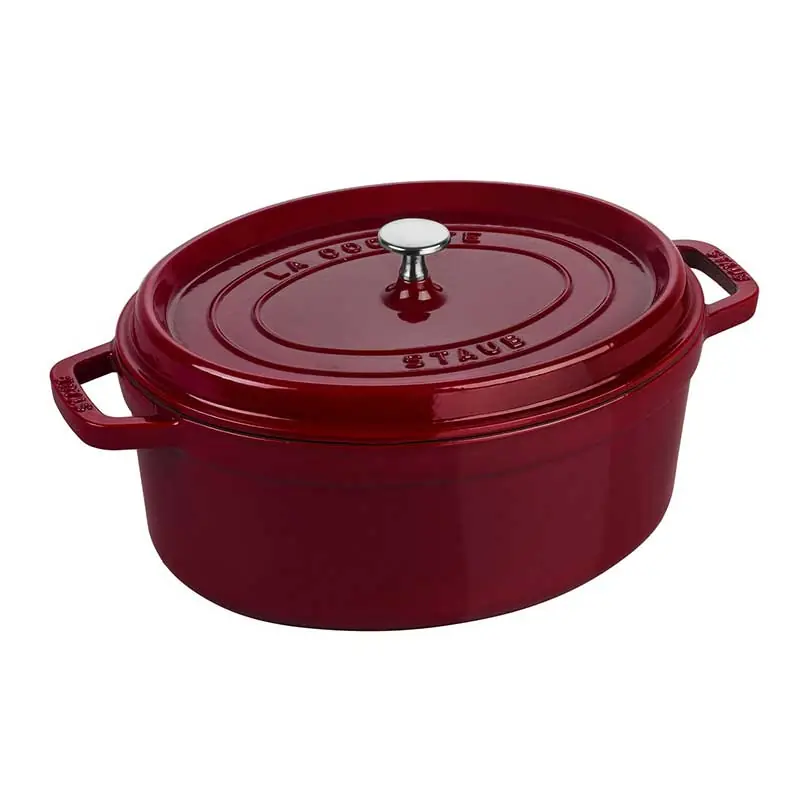 Promozione Esclusiva Staub Cocotte in Ghisa Ovale Bordeaux 37 cm