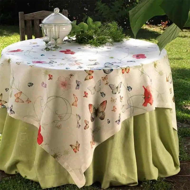 Tessitura Toscana Tovaglia Papillon in lino 170x270 cm Non Perdere