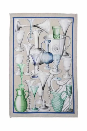 Tessitura Toscana Strofinaccio Cheers Blu 50x70 cm Di Tendenza