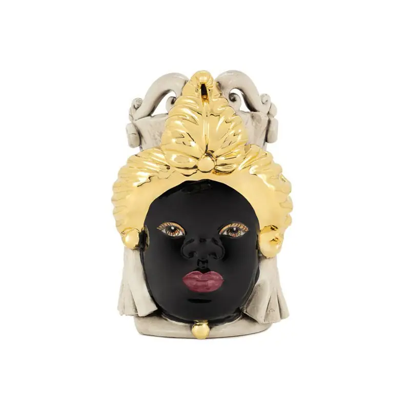 Saldi Verus Ceramiche Abhika Testa di Moro Lady Small Chic 19 cm Oro