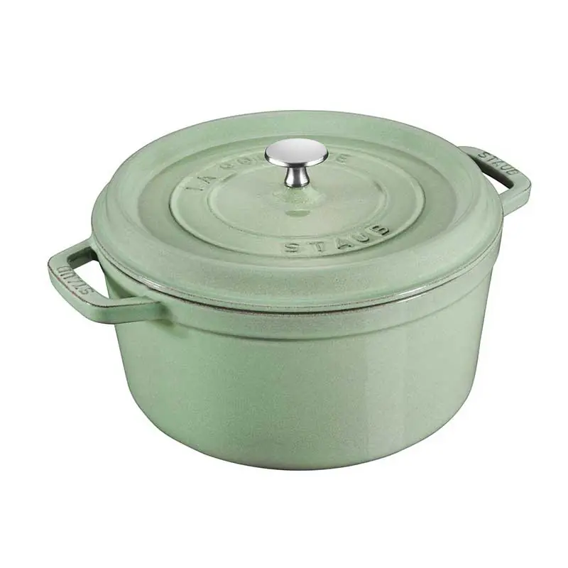 Spedito Oggi Staub Cocotte Tonda Salvia 28 cm