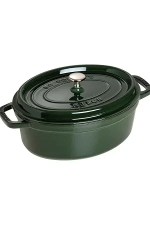 Più Venduto Staub Cocotte Ovale Verde Basilico 29 cm