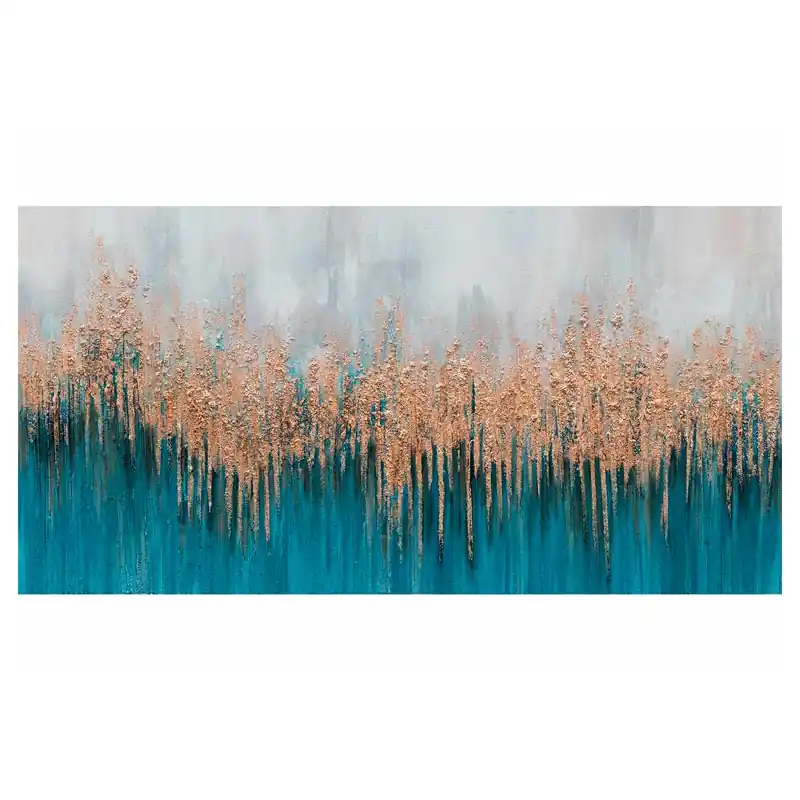 Offerta Lampo Agave Quadro Blue Art Dipinto A Mano 150x70 cm