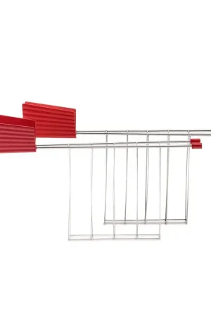 Super Prezzo Alessi Set 2 Pezzi Pinze Tostapane Plissé Rosso