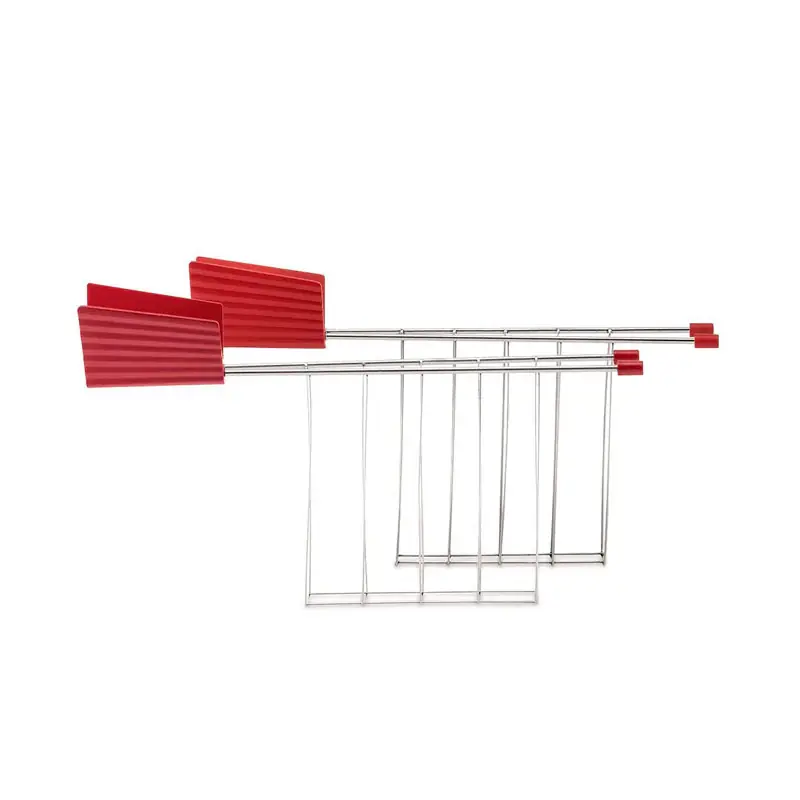 Super Prezzo Alessi Set 2 Pezzi Pinze Tostapane Plissé Rosso