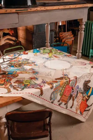 Tessitura Toscana Telerie Tovaglia Chevaliers 170x270 cm Ultime Pezzi