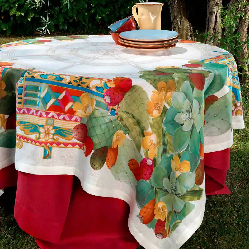 Ultima Occasione Tessitura Toscana Telerie Tovaglia Mediterraneo 160x230 cm