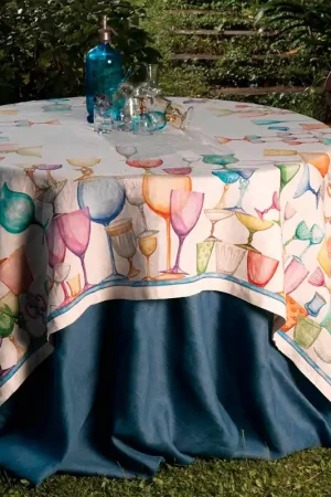 Tessitura Toscana Tovaglia Crystal In Lino Rosso 160x230 cm Sconto