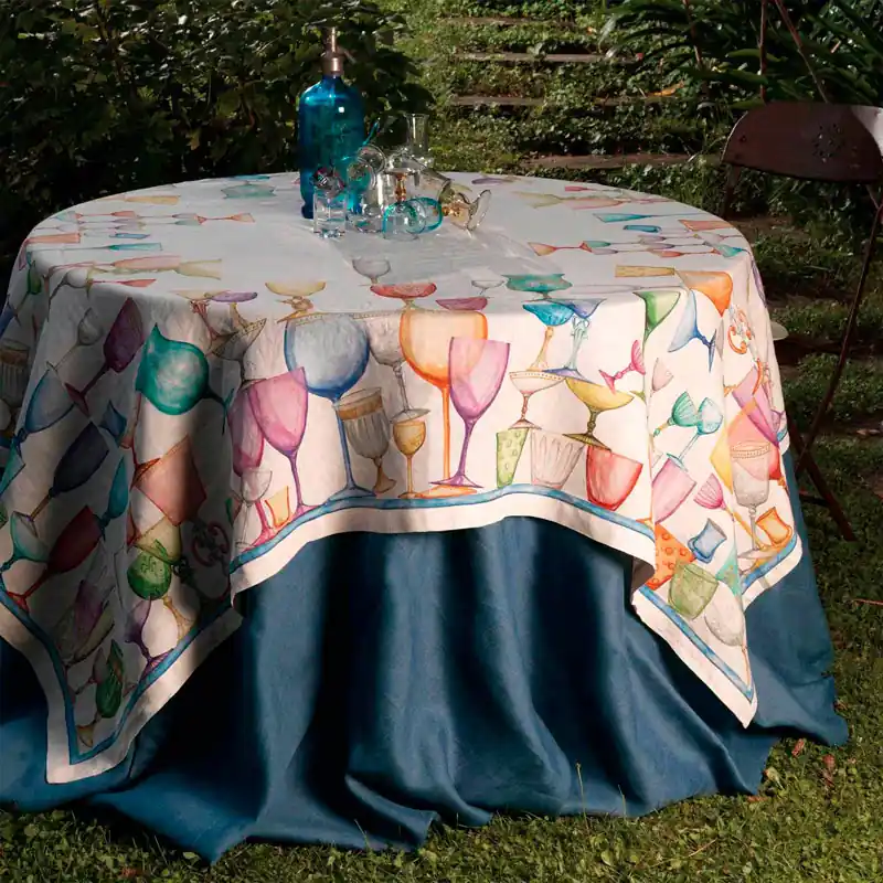 Tessitura Toscana Tovaglia Crystal In Lino Rosso 160x230 cm Sconto