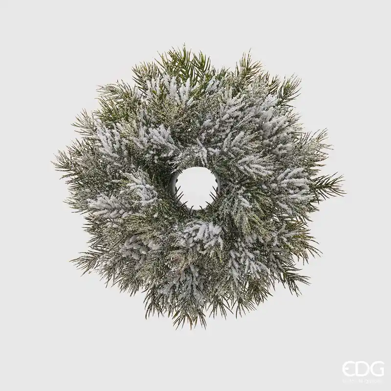 EDG Enzo De Gasperi Ghirlanda Natalizia Pino West Innevato D30 cm Saldi