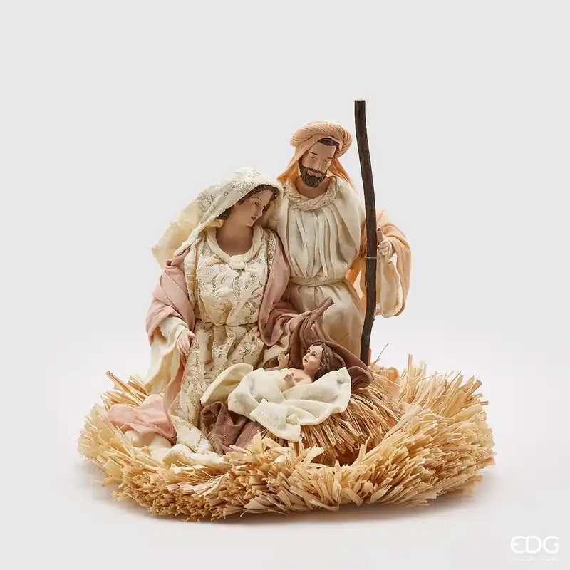 EDG Enzo De Gasperi Natività Lord Con Base In Paglia H32 cm Super Prezzo