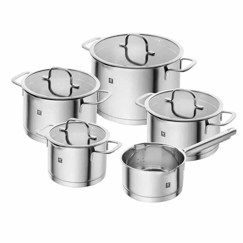 Zwilling Batteria di Pentole True Flow 9 pz Acciaio Inox Occasione Imperdibile