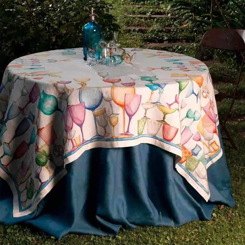 Quantità Limitata Tessitura Toscana Tovaglia Crystal In Lino Rosso 170x270 cm