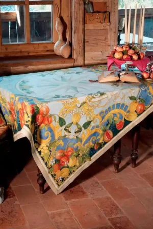 Non Perdere Tessitura Toscana Tovaglia Borea In Lino 170x270 cm