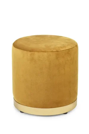 Fade Pouf Ring in Velluto Senape 40x42,5 cm Miglior Prezzo