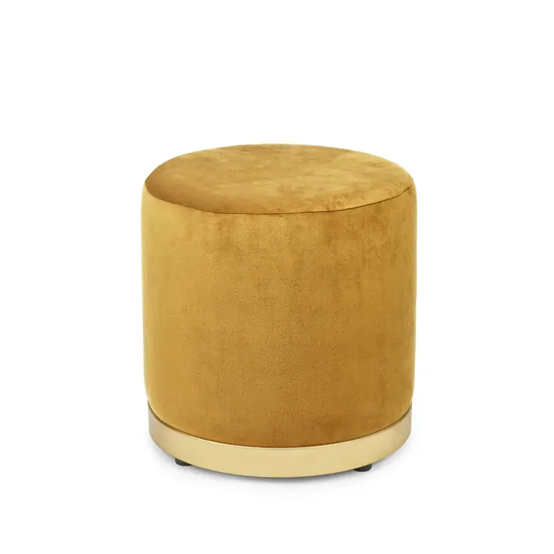 Fade Pouf Ring in Velluto Senape 40x42,5 cm Miglior Prezzo