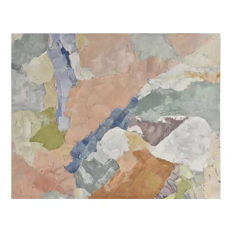 Economico Agave Quadro Nubi Pastello Dipinto a Mano 150x120 cm
