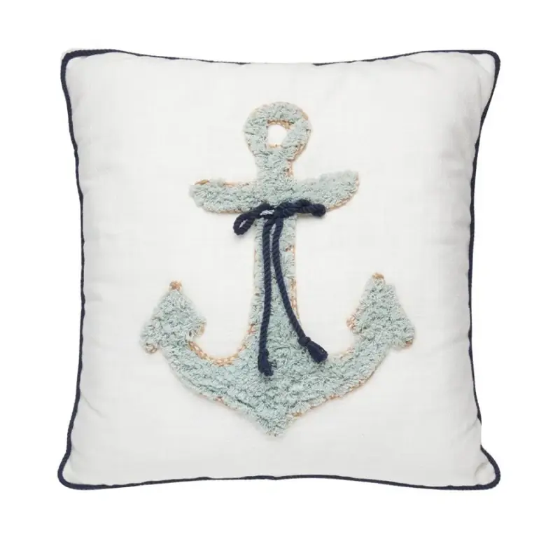 L‘Oca Nera Cuscino in Cotone Ricamato 45x45 cm Compra Online
