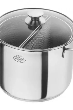 Ballarini Pentola per Pasta 2 Spicchi con Coperchio 24 cm Consegna Rapida