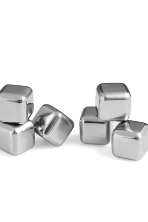 Più Venduto Evviva Cubetti di Ghiaccio in Acciaio Inox refrigeranti riutilizzabili 6 Pezzi