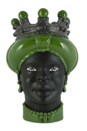 Verus Ceramiche Abhika Testa di Moro Lady Dark H41 cm Promo Stagionale