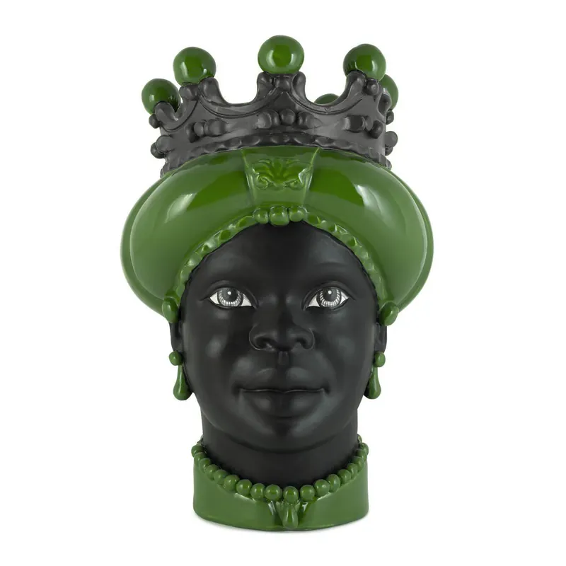 Verus Ceramiche Abhika Testa di Moro Lady Dark H41 cm Promo Stagionale