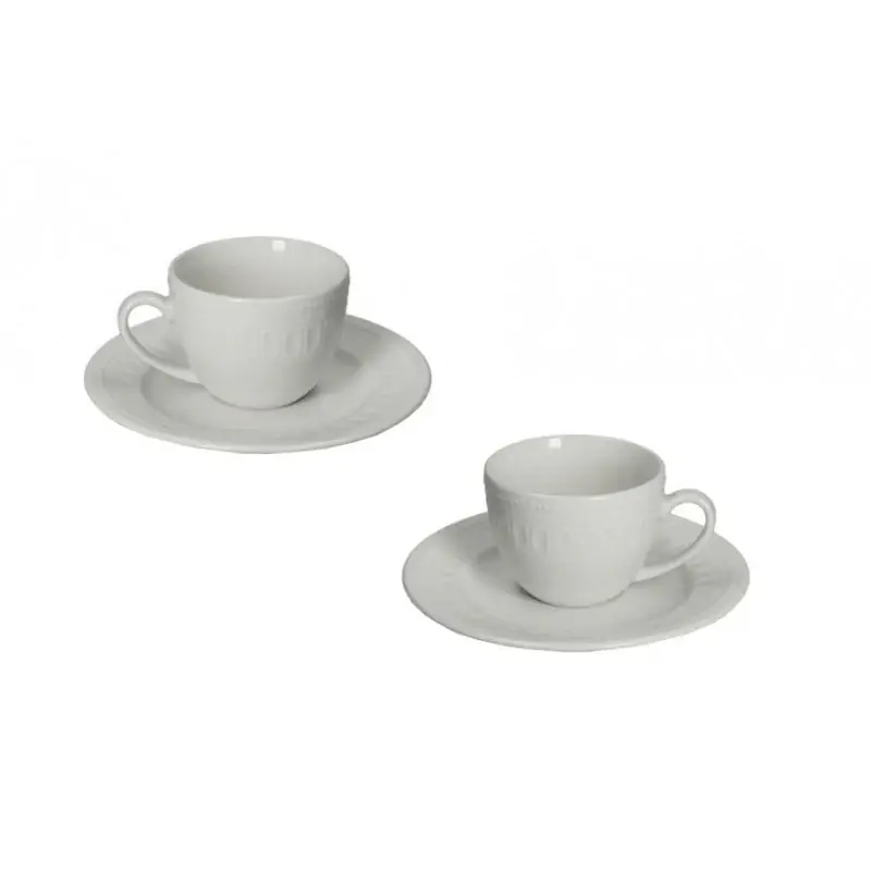 Brandani Set 2 Tazzine da Caffè Senza Tempo New Bone China Promo Stagionale
