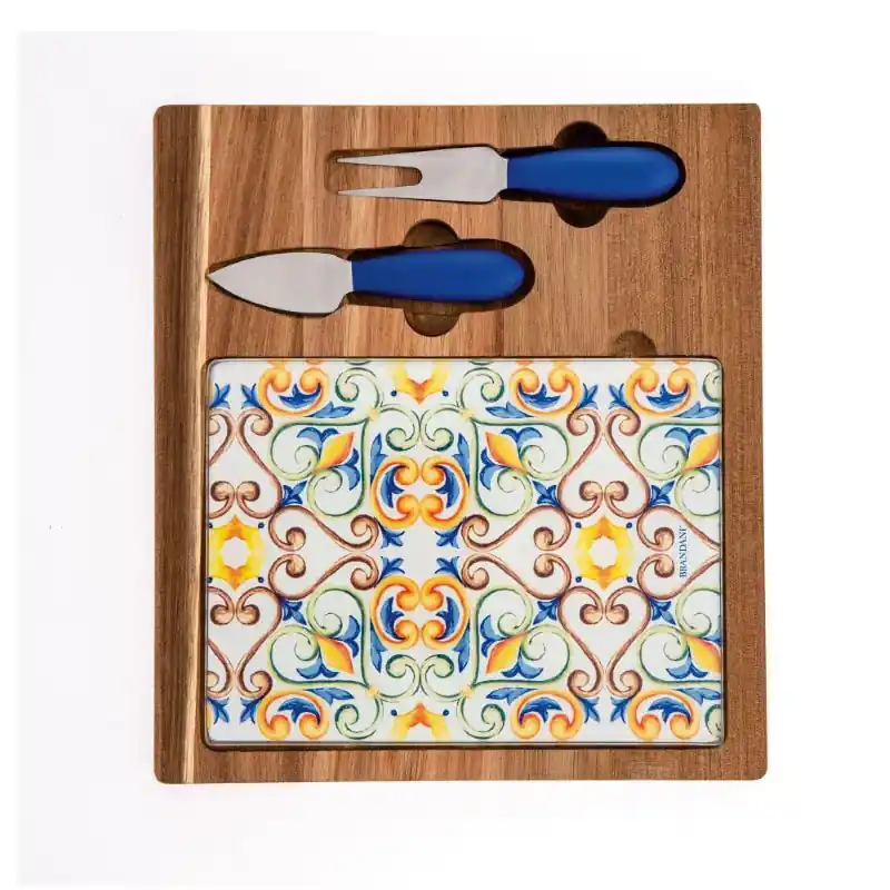 Brandani Tagliere Formaggi Medicea in Legno di Acacia con Accessori Promozione Esclusiva