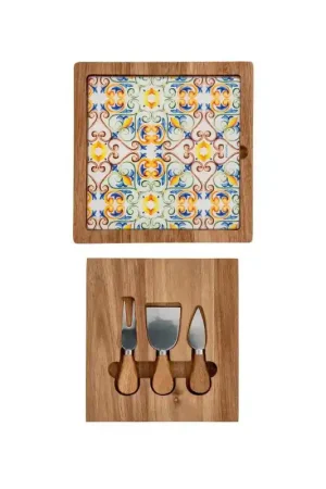 Brandani Tagliere Formaggi Medicea in Legno di Acacia con Accessori Miglior Prezzo